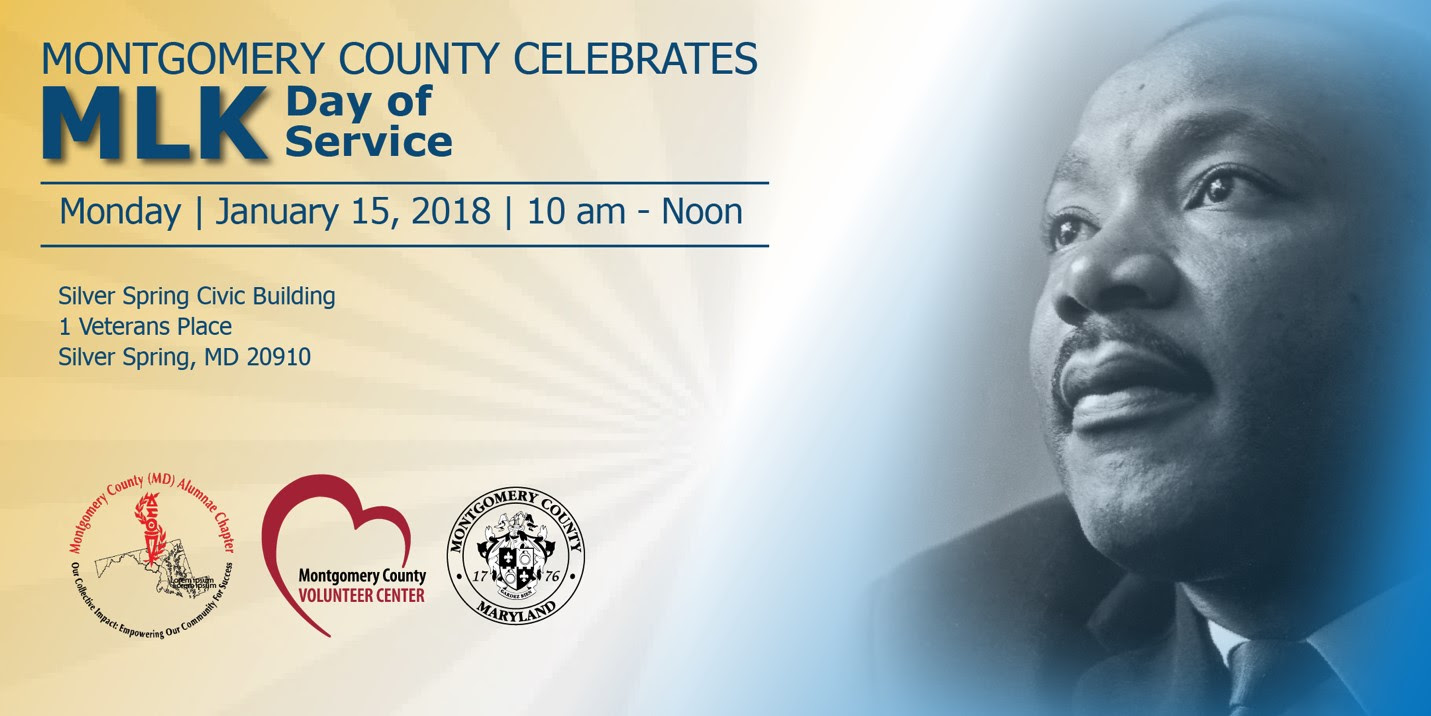 MLK Day of Service Flyer Montgomery County (MD) Alumnae Chapter